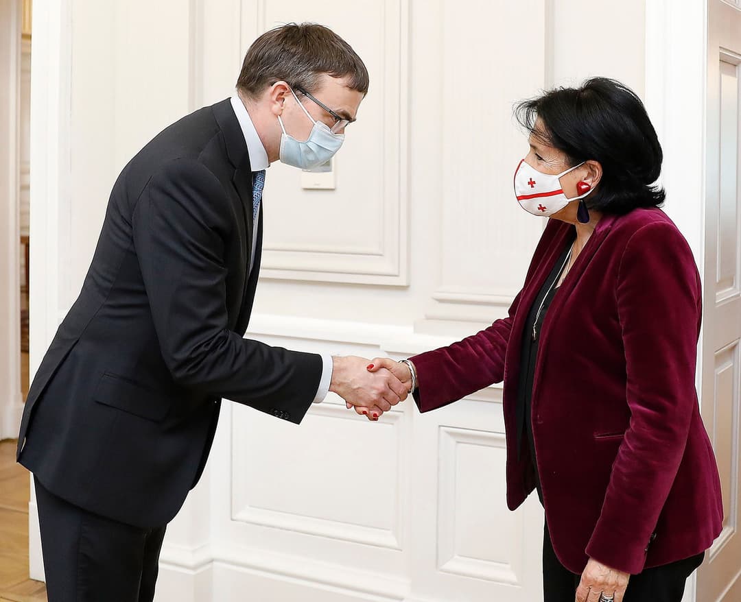 EP Rapporteur for Georgia Mikser meets president Zurabishvili