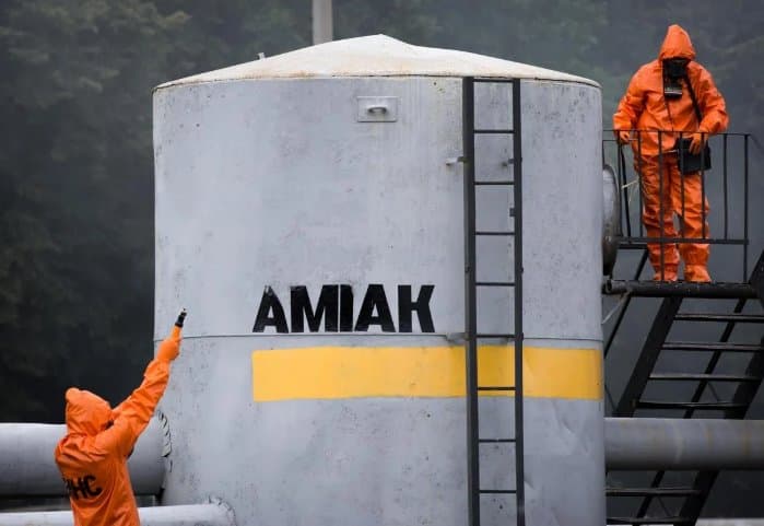 Ammonia fertilizer leaks at Sumy plant, Ukraine amid hostilities