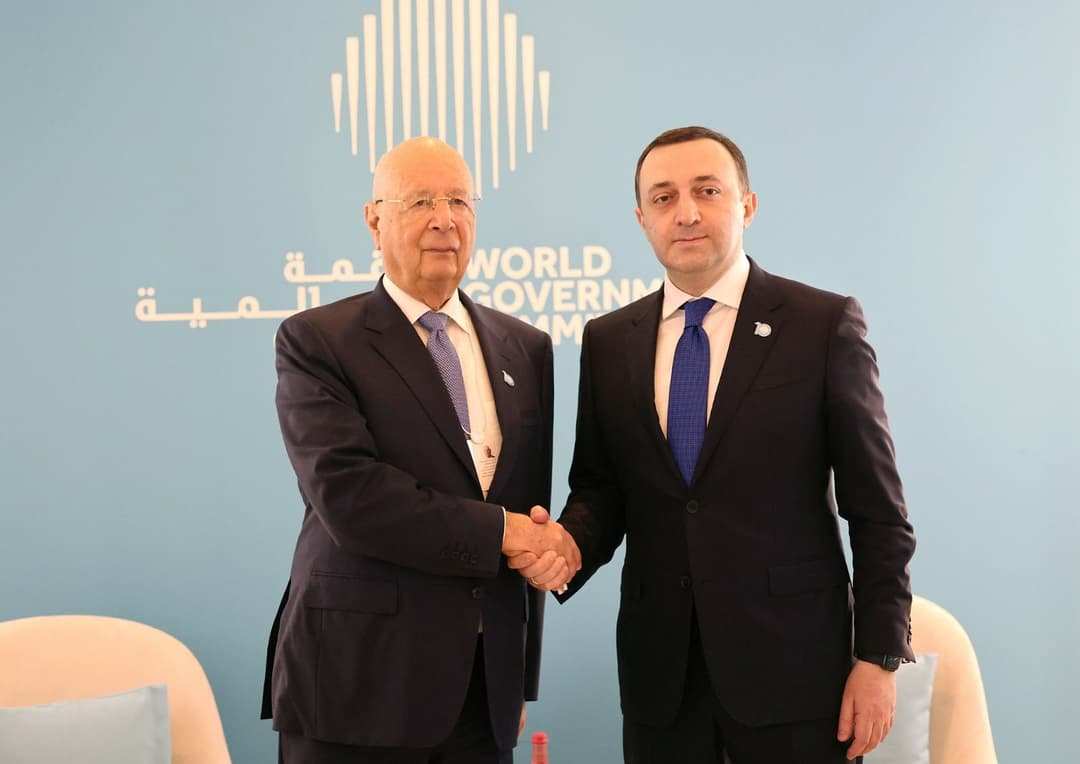 ირაკლი ღარიბაშვილი კლაუს შვაბს შეხვდა