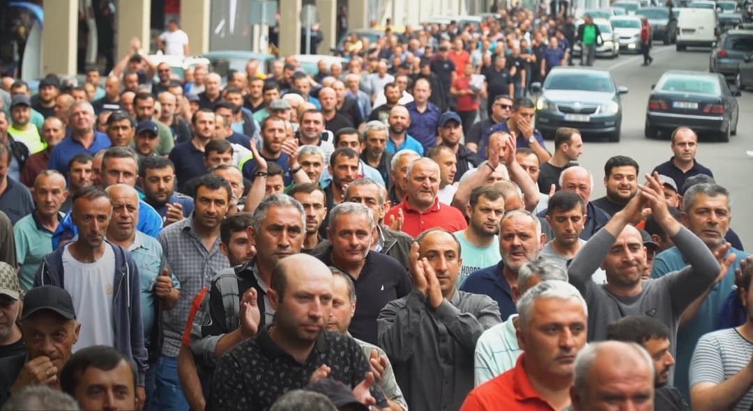 Georgian miners on strike demand dismissal of Ukrainian director allegedly linked with oligarch Kolomoyskyi