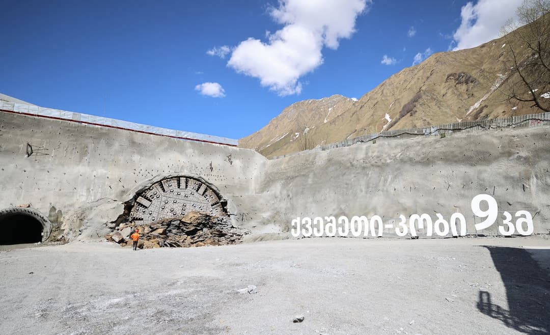 Cutting of Georgia’s longest tunnel at Russia-Georgia border complete