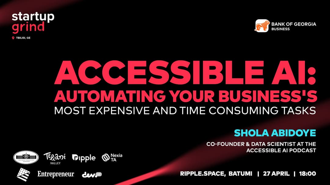 Startup Grind-ის მორიგი ღონისძიება ბათუმში გაიმართება – მხარდამჭერი “საქართველოს ბანკია”