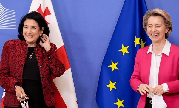 European Commission head, Georgian president meet in Brussels: ‘EU stands by Georgia’