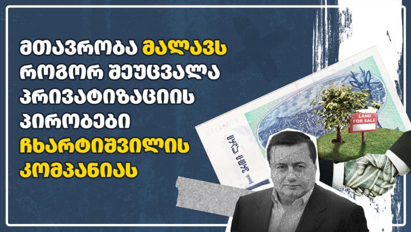 “საერთაშორისო გამჭვირვალობა – საქართველო” – მთავრობამ ვანო ჩხარტიშვილის ოფშორულ კომპანიას პრივატიზაციის პირობები შეუცვალა