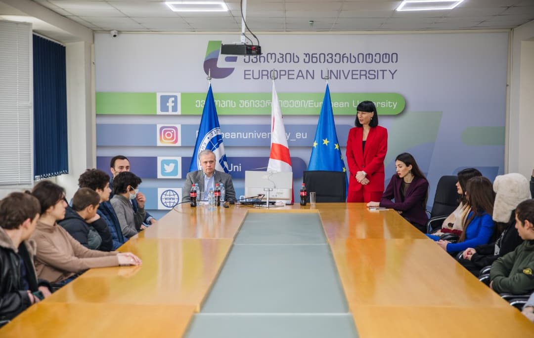 Giorgi Khelashvili Delivered a Public Lecture at “European University”