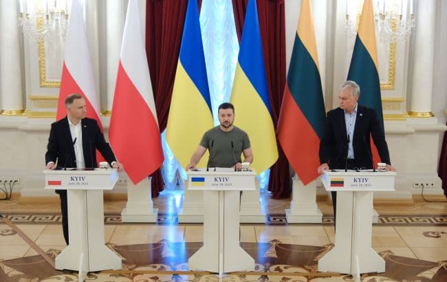 ზელენსკი პოლონეთისა და ლიეტუვის პრეზიდენტებს შეხვდა