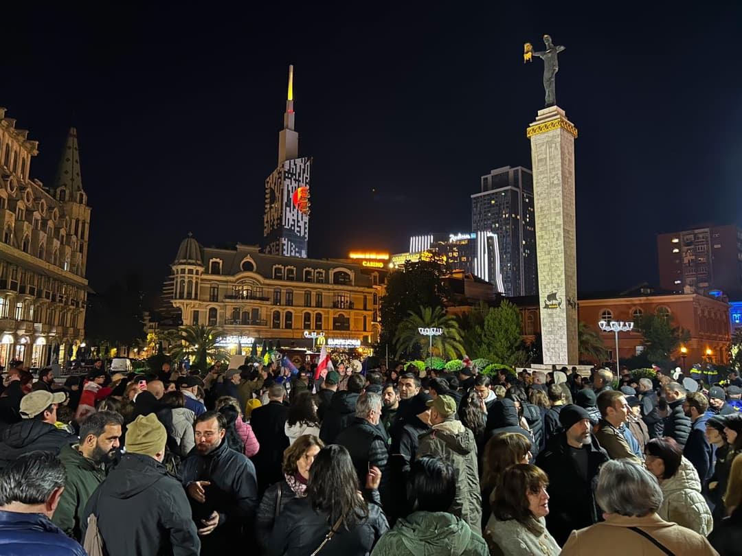 Protests erupt in regions of Georgia over Gov’t’s decision to halt EU accession process