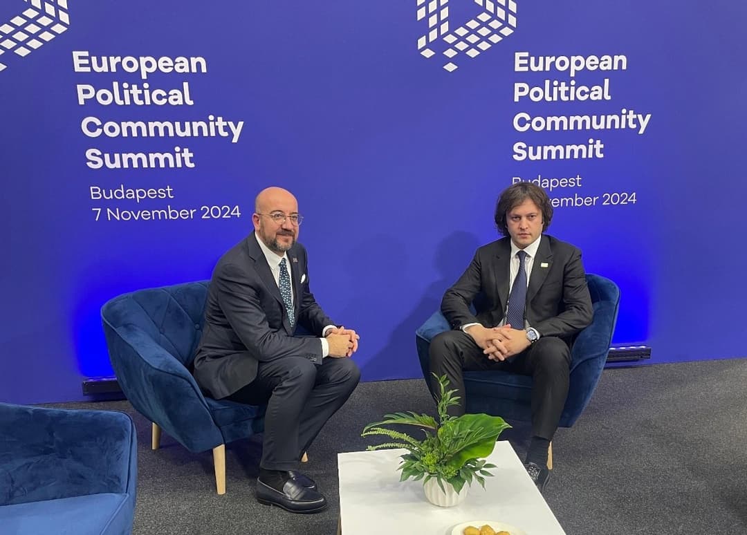 Georgian PM discusses EU relations and domestic politics with Charles Michel