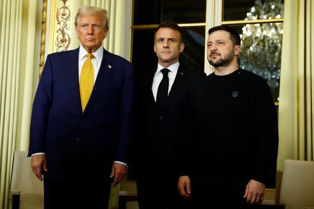 Macron hosts trilateral talks with Trump and Zelenskyy amid Notre Dame reopening ceremony
