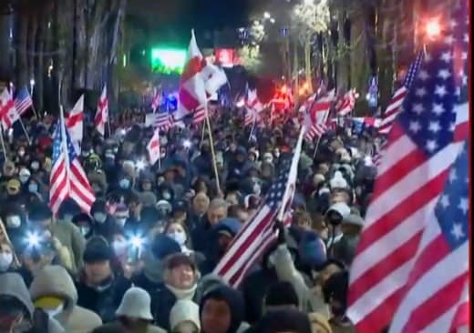 თბილისში MEGOBARI აქტის მხარდამჭერი მარში იმართება