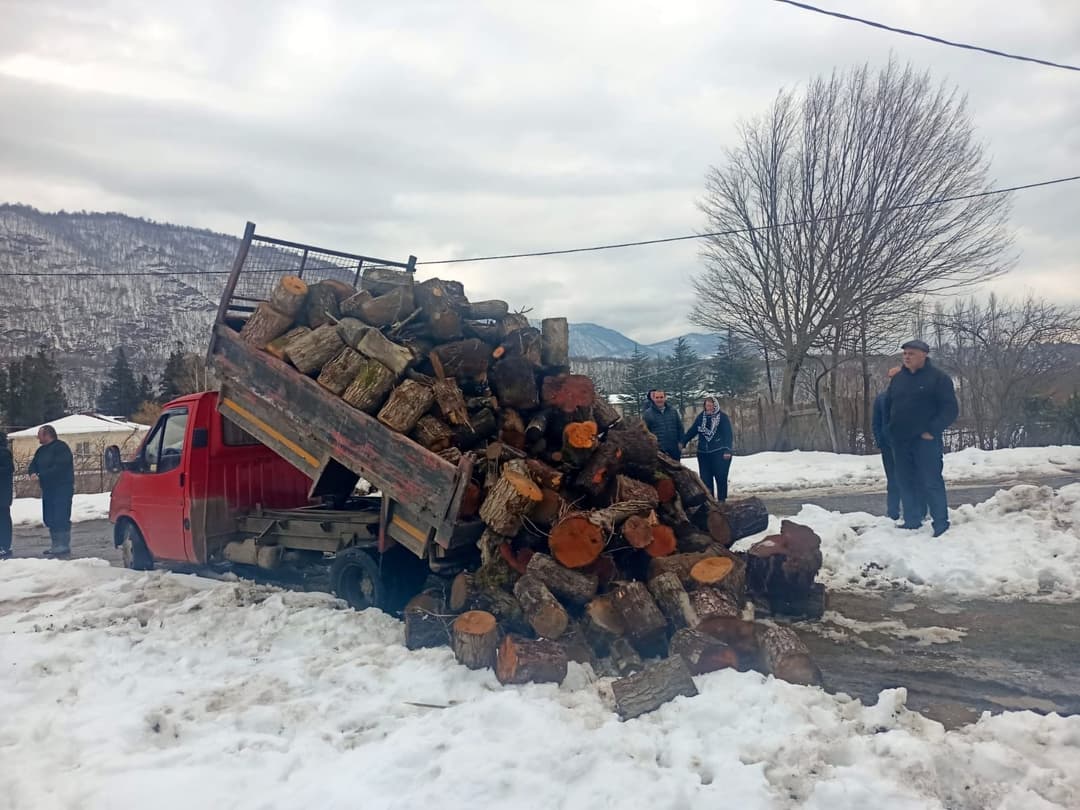ლევან მგალობლიშვილის დავალებით ფოცხოეწერში დევნილი მოსახლეობის შეშით უზრუნველყოფა განხორციელდა