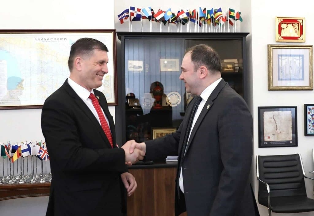 ნიკოლოზ სამხარაძე სლოვაკ ევროპარლამენტარ ბრანისლავ ონდრუშს შეხვდა