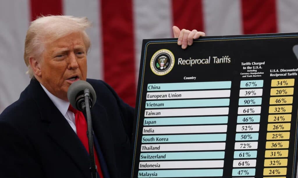 ტრამპმა აშშ-ში იმპორტირებულ თითქმის ყველა საქონელზე ახალი ტარიფები გამოაცხადა, ჩამონათვალში საქართველოც არის