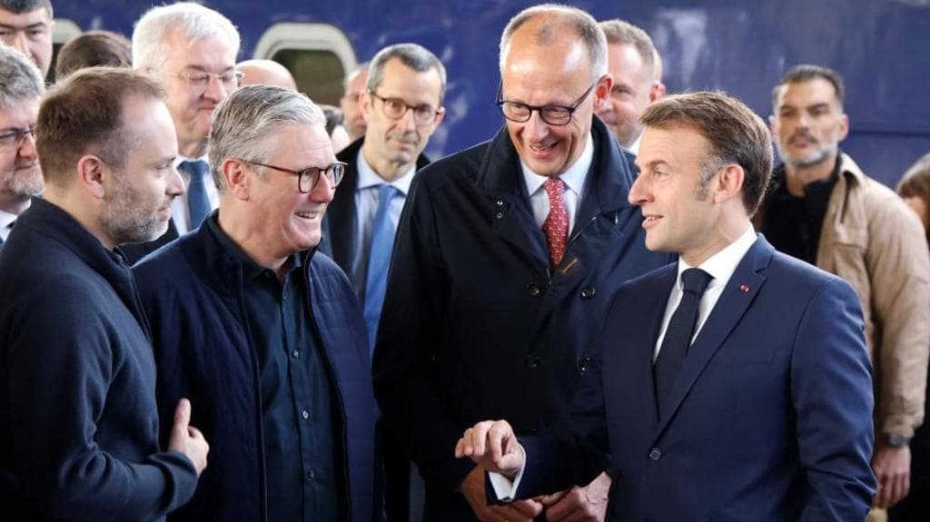 Macron, Merz, and Starmer arrive in Kyiv