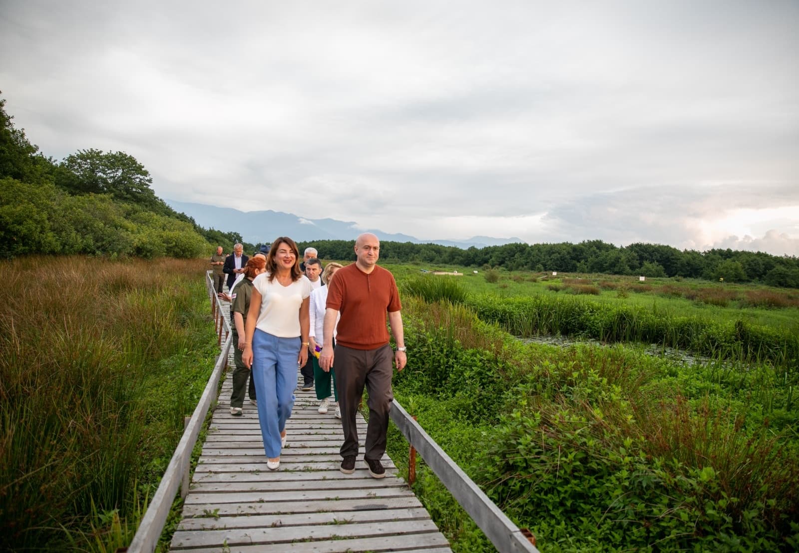 Tamazashvili visited the nearby Ispani peat bog, a protected natural site included on the UNESCO Natural Heritage List