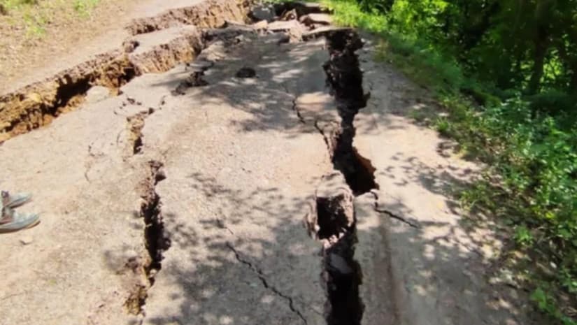 ხარაგაულის სოფლებში ხემაღალს და ღვერკში არსებული მეწყერი გააქტიურდა და მდინარე ნაწილობრივ გადაკეტა