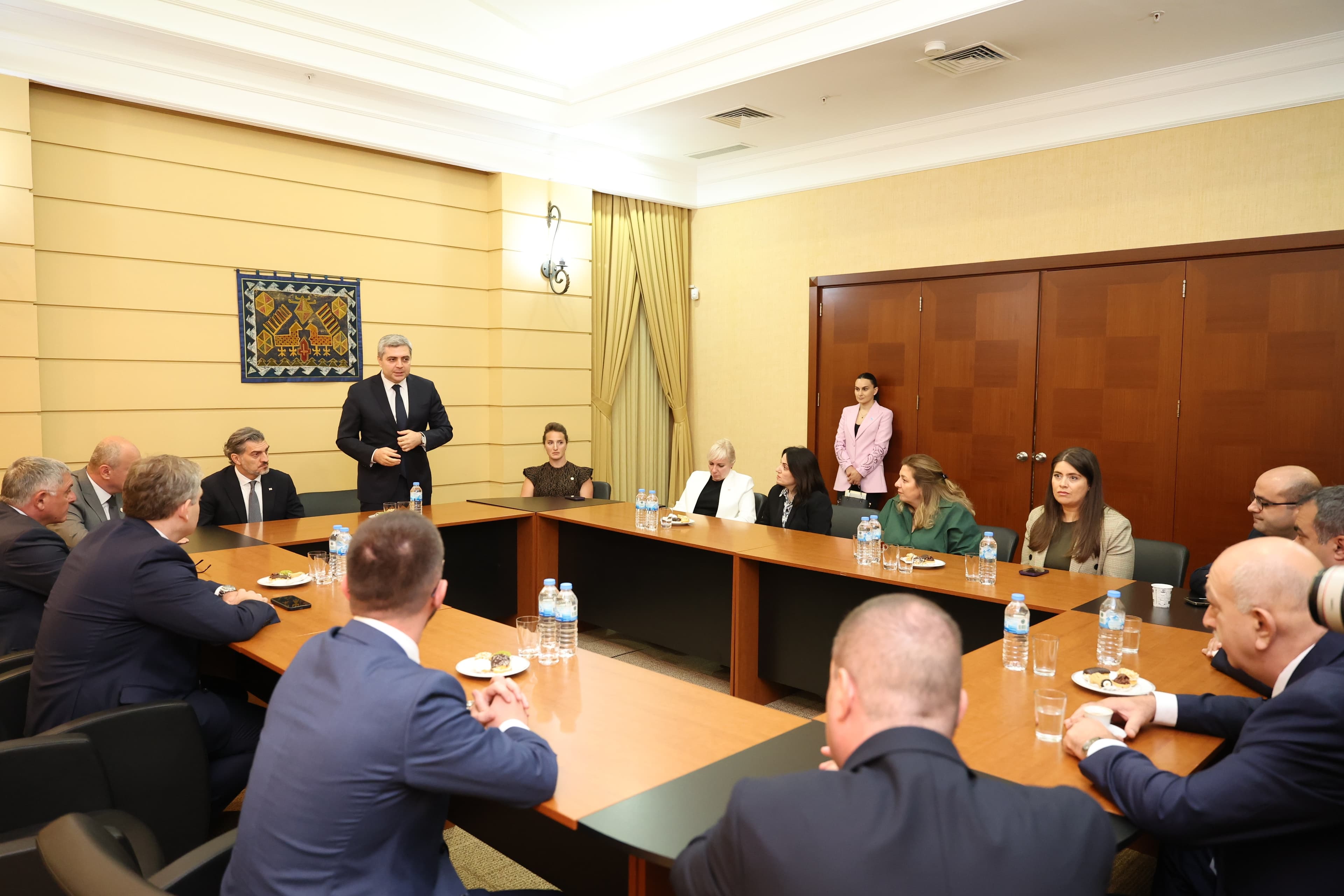 The president met embassy staff and discussed the mission’s ongoing activities