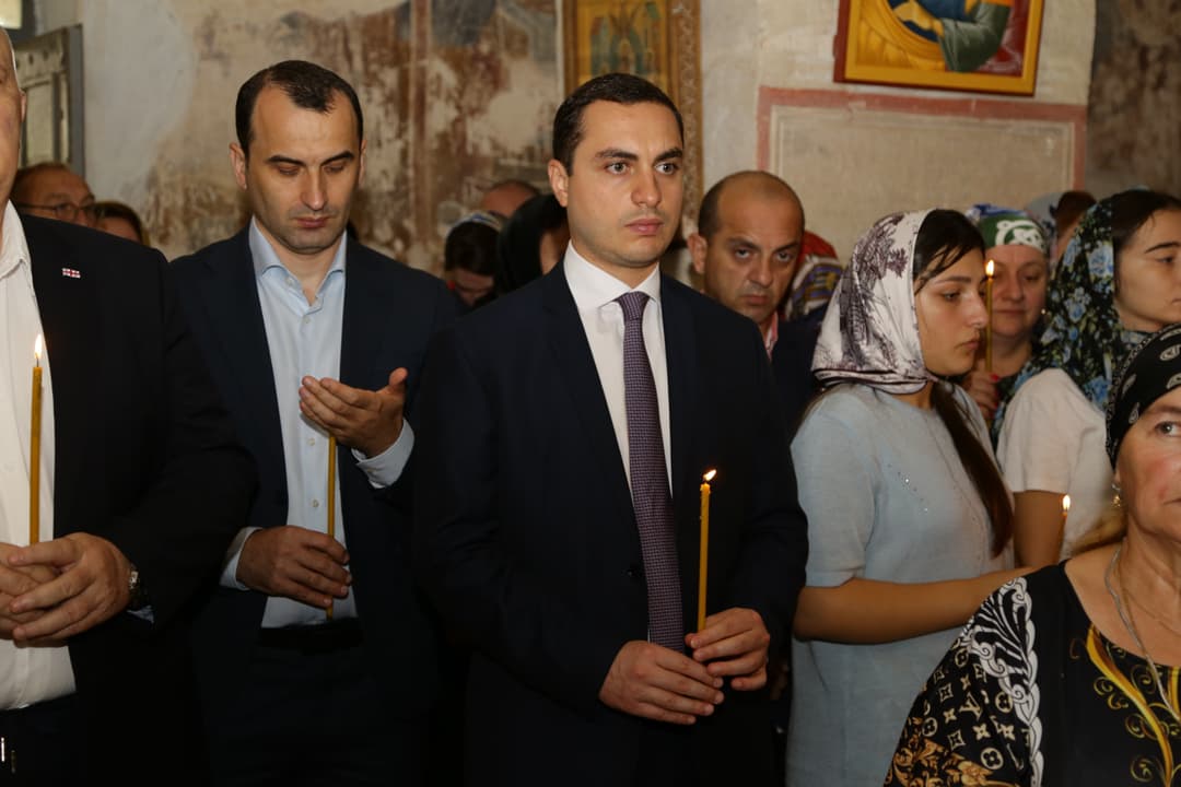 გიორგი ჯინჭარაძე კორცხელში მარიამობის დღესასწაულთან დაკავშირებით გამართულ საზეიმო წირვას დაესწრო