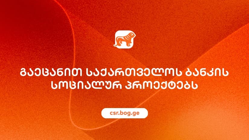 "საქართველოს ბანკის" სოციალური პასუხისმგებლობის ფარგლებში განხორციელებული პროექტები