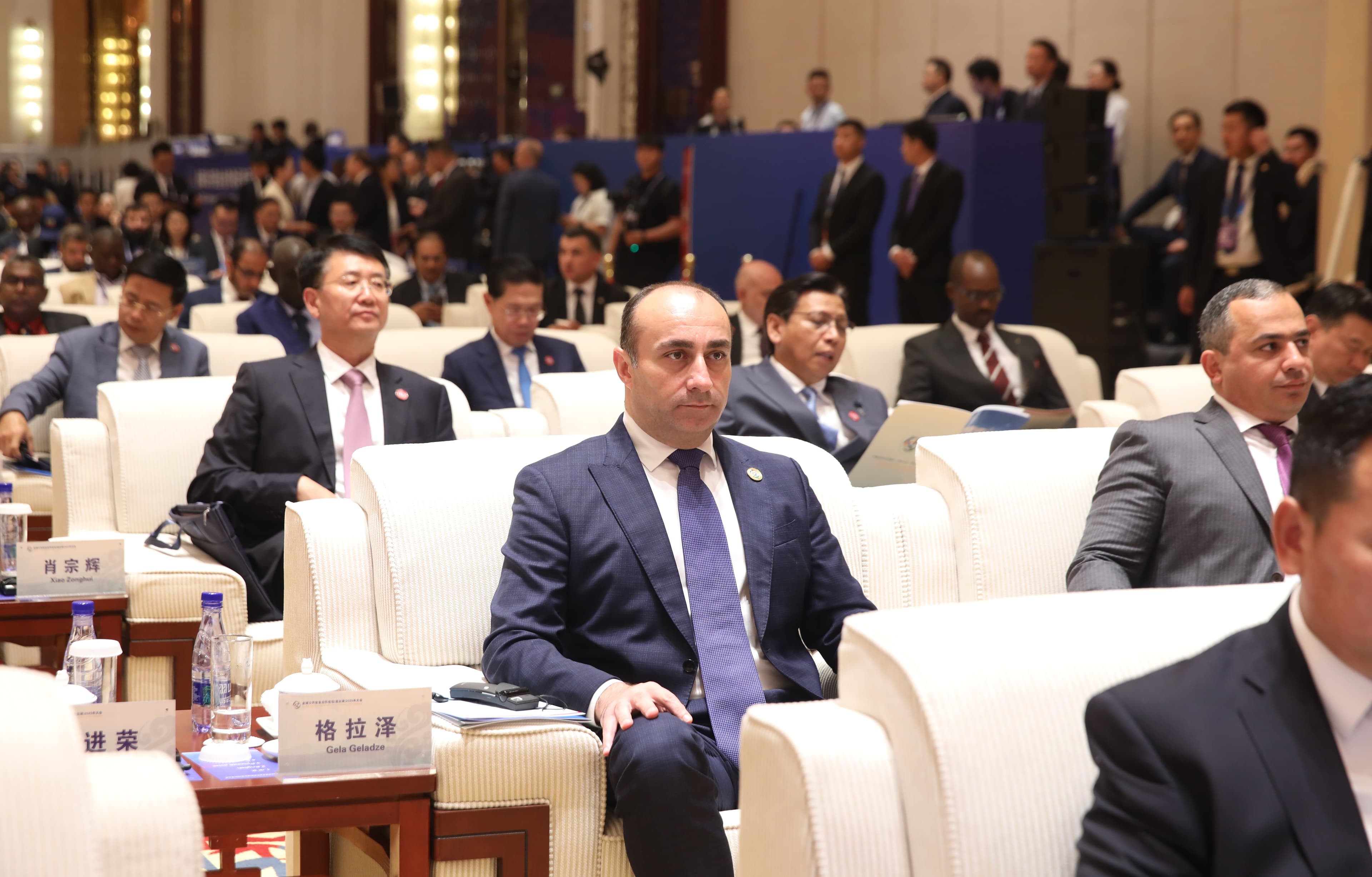 Geladze is attending the Global Forum on Public Security in Lianyungang