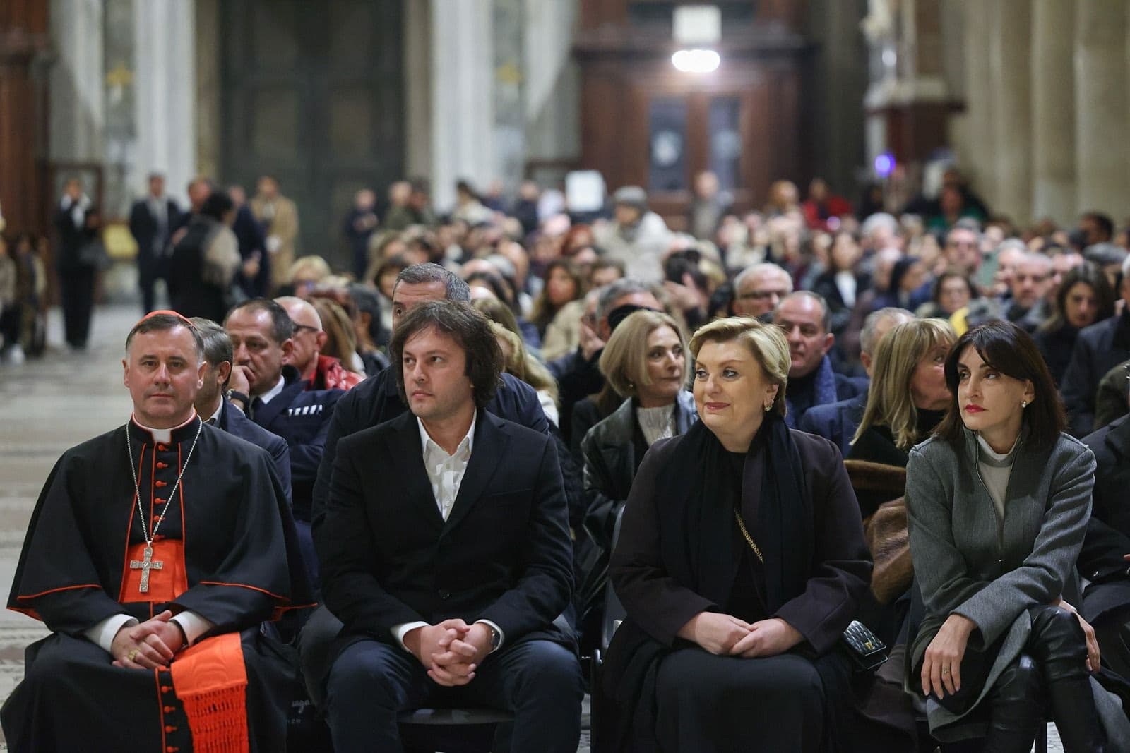 Prime Minister Irakli Kobakhidze, together with members of the government, attended a concert by the Georgian State Chamber Choir at the Basilica of Santa Maria Maggiore in Rome