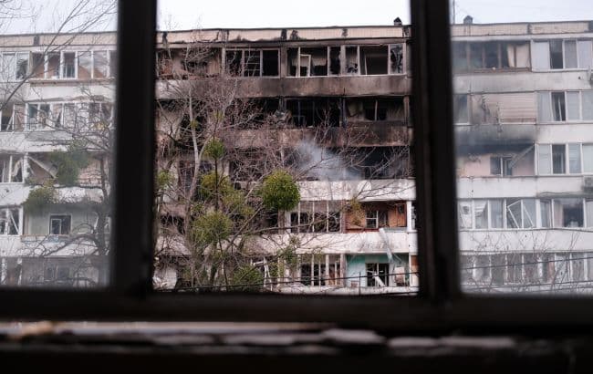 Several high-rise residential buildings were damaged in the attack