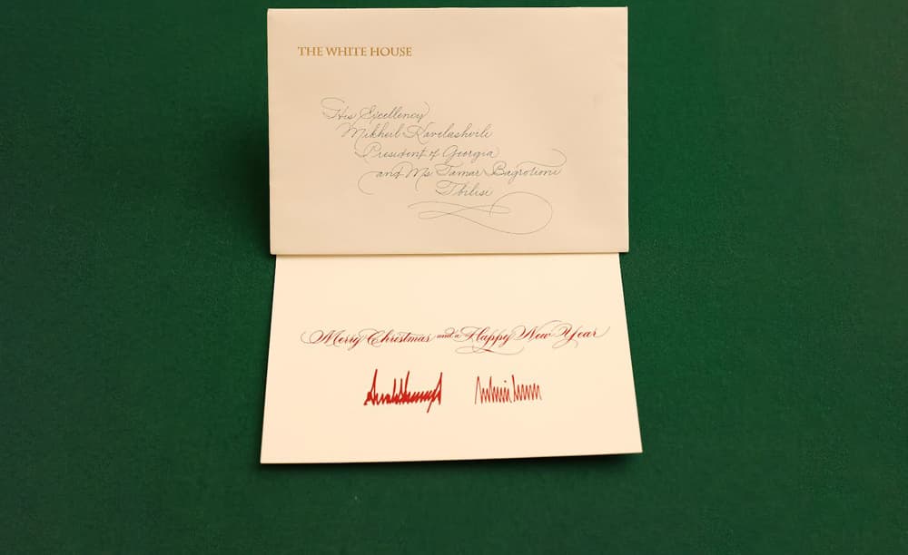 Donald and Melania Trump extend Christmas, New Year greetings to Georgian President Kavelashvili and his spouse