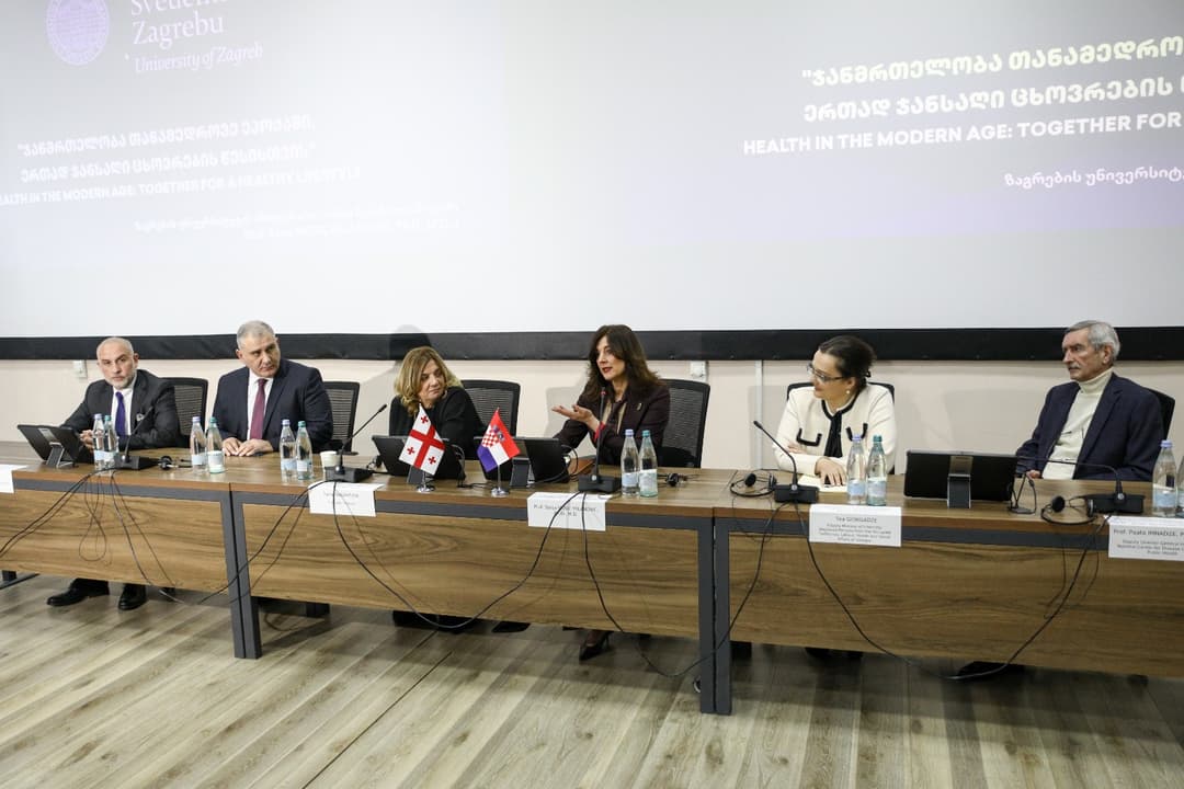 ხორვატიის პირველმა ლედიმ დაავადებათა კონტროლის ეროვნულ ცენტრში საჯარო ლექცია გამართა