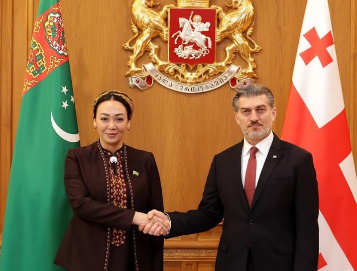 მიხეილ ყაველაშვილი თურქმენეთის მეჯლისის თავმჯდომარეს შეხვდა