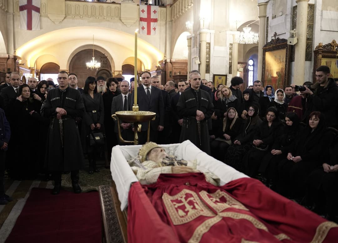 გიორგი ჯინჭარაძე სრულიად საქართველოს კათოლიკოს-პატრიარქის პანაშვიდს დაესწრო