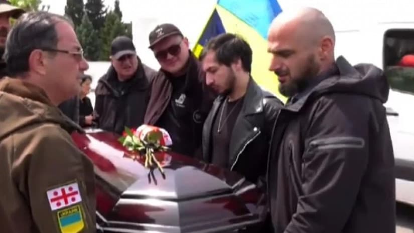 Bodies of Georgian fighters killed in Ukraine returned to Tbilisi