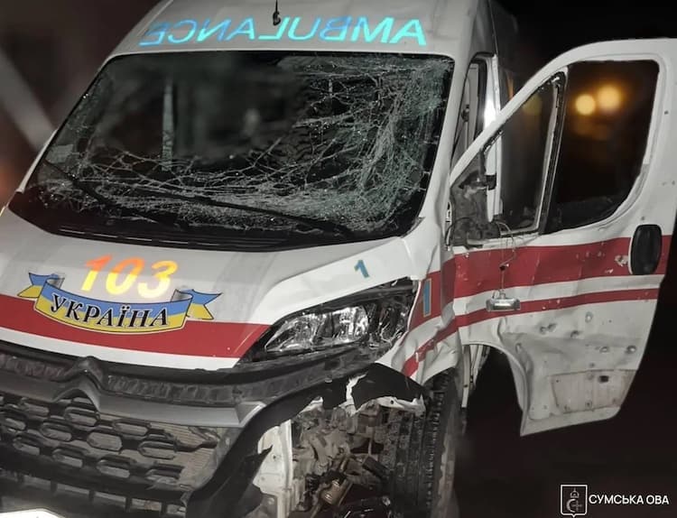 Russian drone hits ambulance in northeastern Ukraine, injures 3 medics despite Easter ceasefire