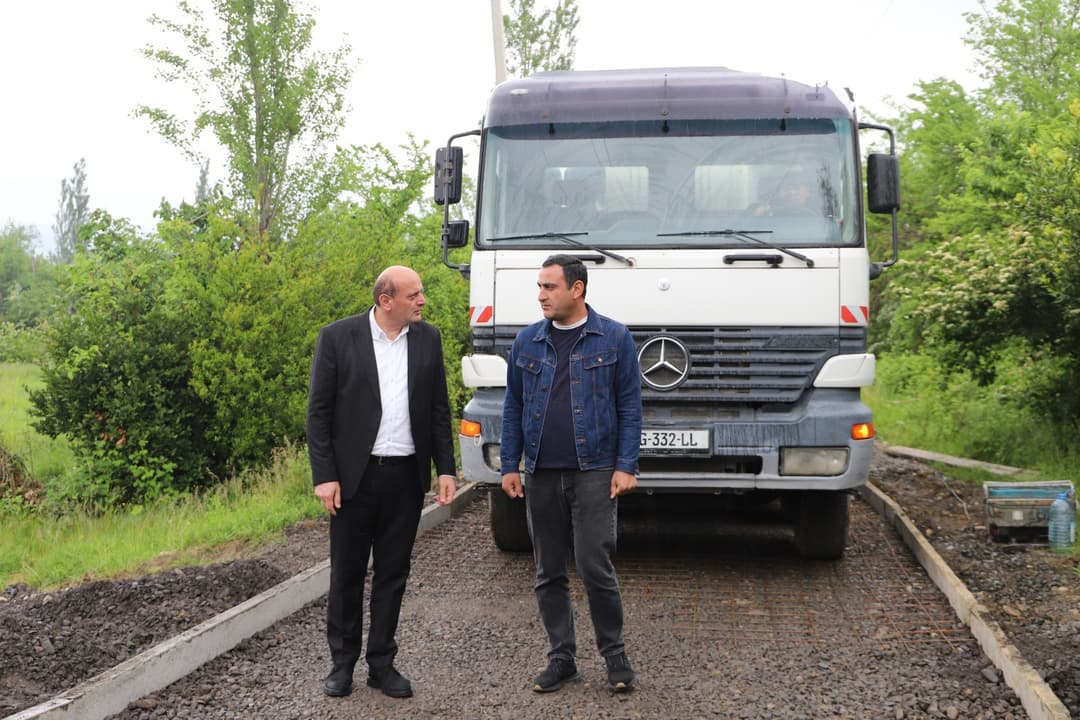 თერჯოლის მერმა ზედა საზანოს ადმინისტრაციულ ერთეულში, საგზაო ინფრასტრუქტურის კეთილმოწყობის სამუშაოები დაათვალიერა