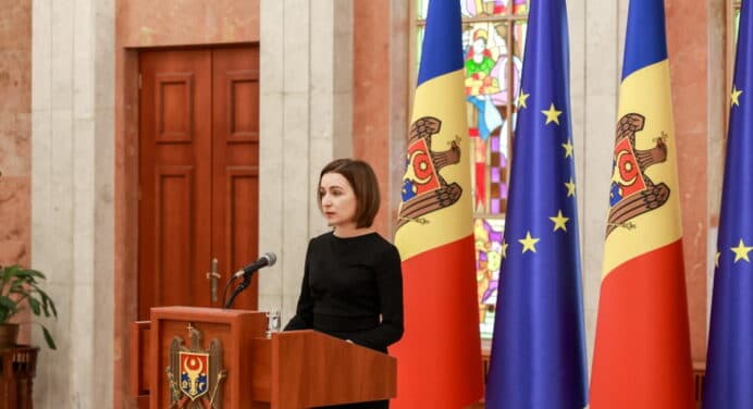 Moldova’s President Sandu calls for stronger Europe, support for democratic values
