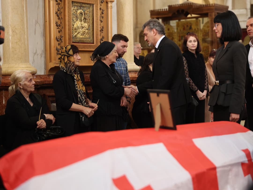 Georgian President attends civil funeral service for victims transferred from occupied Abkhazia