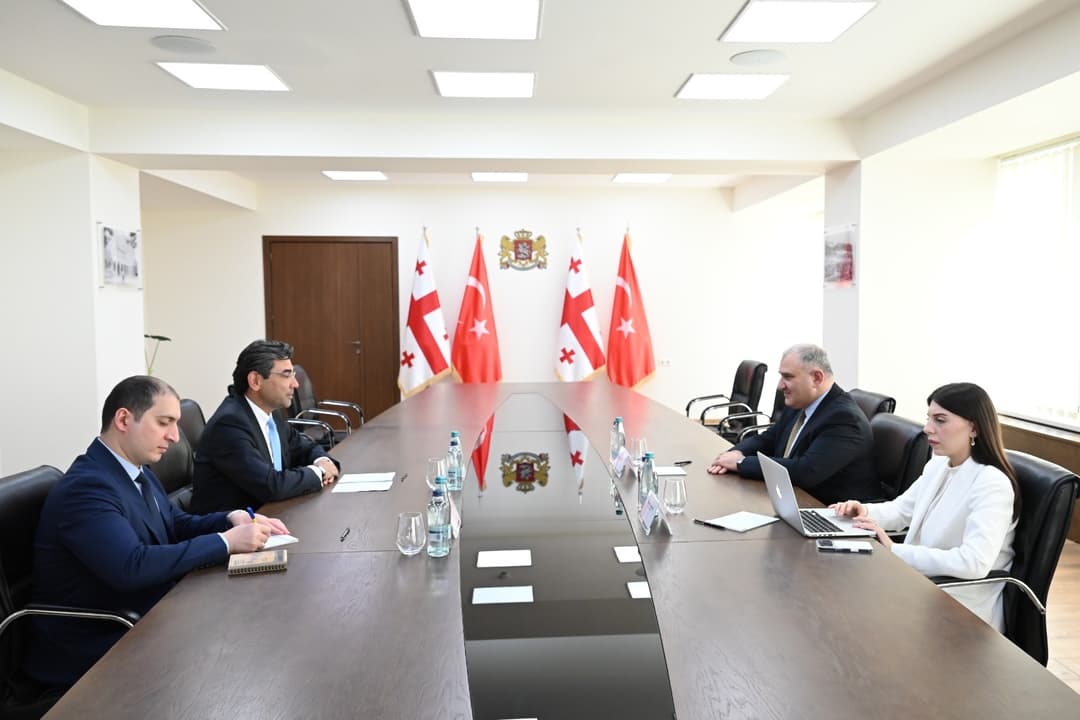 მიხეილ სარჯველაძე საქართველოში თურქეთის ელჩს მუსტაფა თურქერ არის შეხვდა