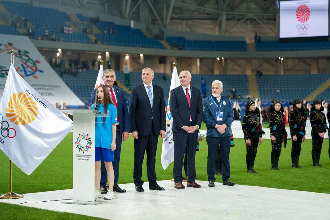 ზურაბ პატარაძე საქართველოს ახალგაზრდული ოლიმპიური ფესტივალის გახსნის ცერემონიას დაესწრო