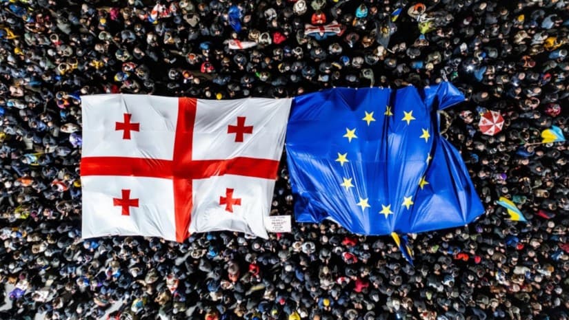 Russia accuses EU of funding anti-government protests in Georgia