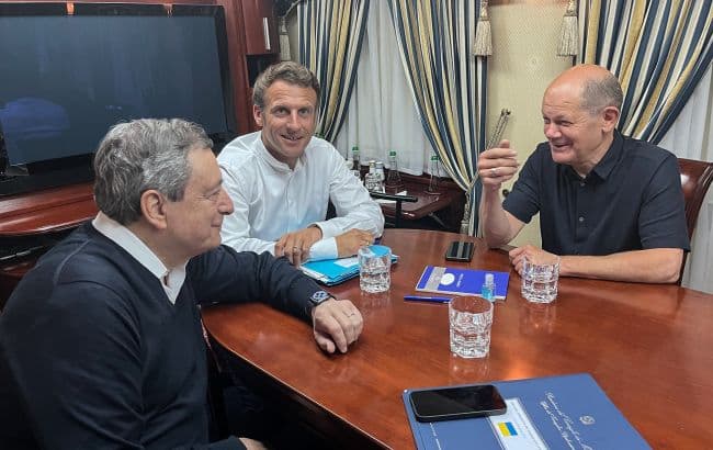 მაკრონმა კიევის რკინიგზის სადგურზე მედიისთვის პირველი განცხადება გააკეთა