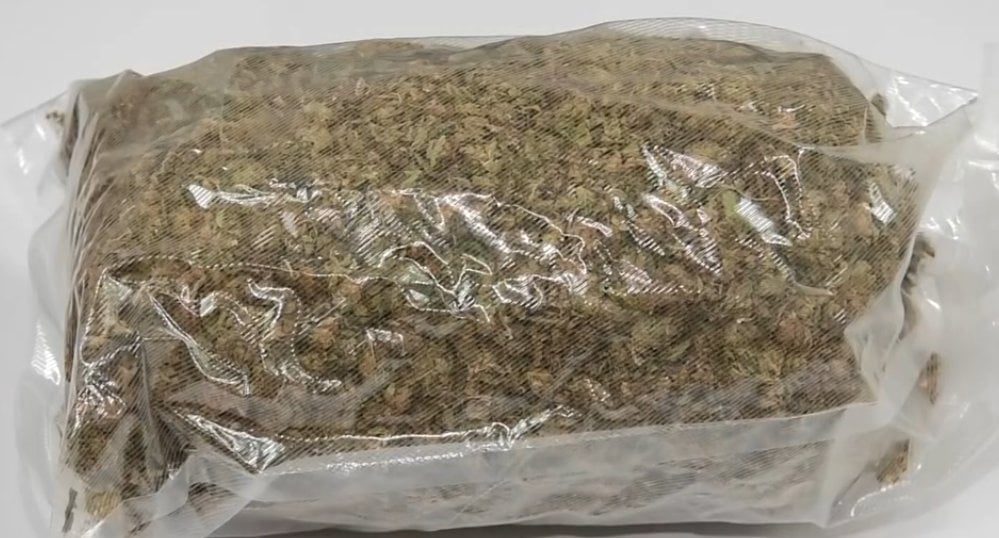 Law enforcement officers seized up to one kilogram of dried marijuana as evidence during a search of a vehicle under the suspect’s control