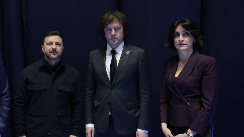 Georgian PM Irakli Kobakhidze has met Volodymyr Zelenskyy on the sidelines of the European Political Community summit.