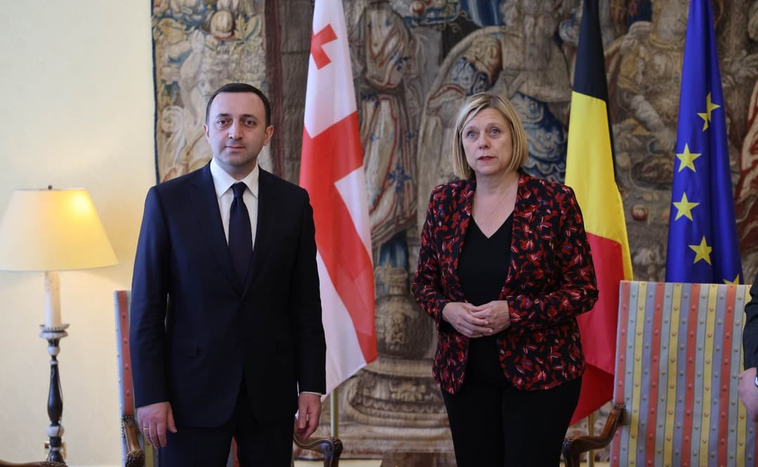 ირაკლი ღარიბაშვილი ბელგიის სამეფოს წარმომადგენლობითი პალატის პრეზიდენტს შეხვდა
