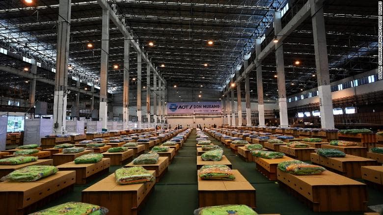 Thailand builds Covid-19 hospital in Bangkok airport amid surge in cases