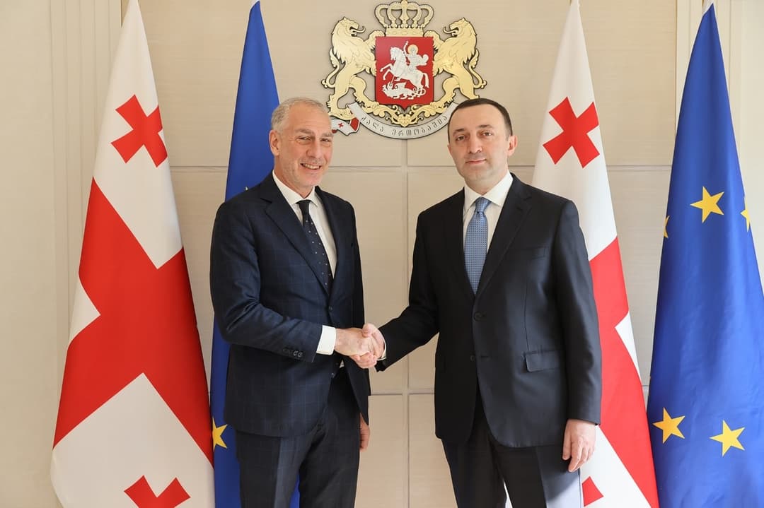 ირაკლი ღარიბაშვილი საქართველოში იტალიის ახალ ელჩს შეხვდა