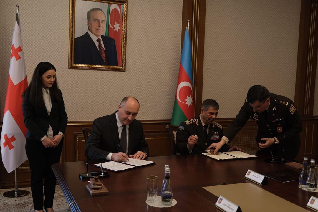 საქართველოსა და აზერბაიჯანის მთავრობებს შორის თავდაცვის სფეროში თანამშრომლობის შეთანხმება გაფორმდა
