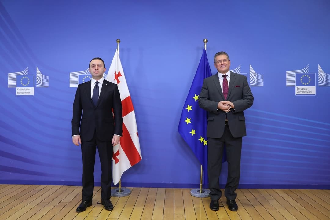 ირაკლი ღარიბაშვილი ევროკომისიის ვიცე-პრეზიდენტს შეხვდა