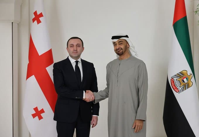 ირაკლი ღარიბაშვილი – არაბთა გაერთიანებული საამიროების პრეზიდენტთან შეხვედრაზე ჩვენს ქვეყნებს შორის ვაჭრობისა და საინვესტიციო ნაკადების გაძლიერების საკითხები განვიხილეთ