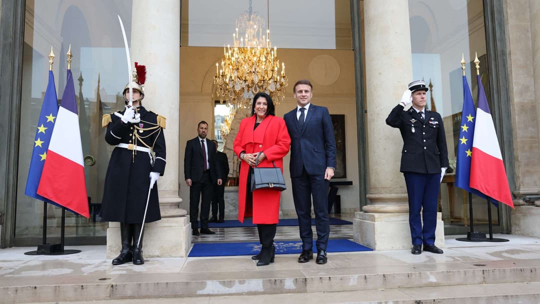 Salome Zourabichvili meets French President Emmanuel Macron