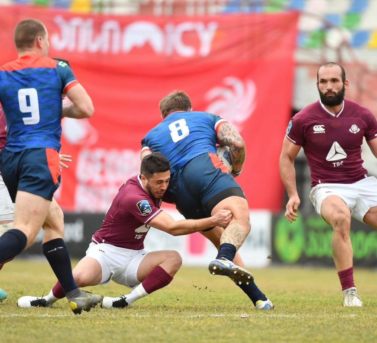 Georgian rugby team defeated Russia 16-7