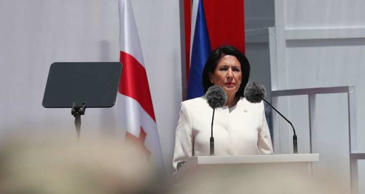 Zourabichvili says Ukraine defending Europe’s freedom, names a “key” for Georgia’s EU integration in her Independence Day speech